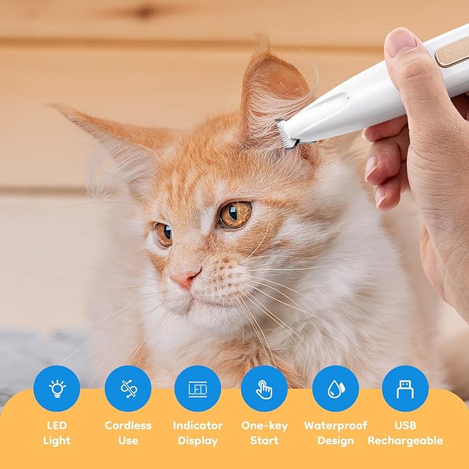 LumiPaws™ – Cortapelos de precisión con luz LED