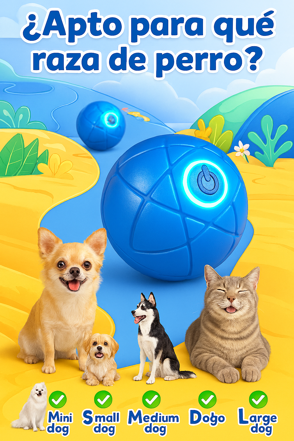 BouncePet™ – Pelota interactiva con luz LED para perros y gatos